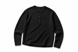 Black wool henley